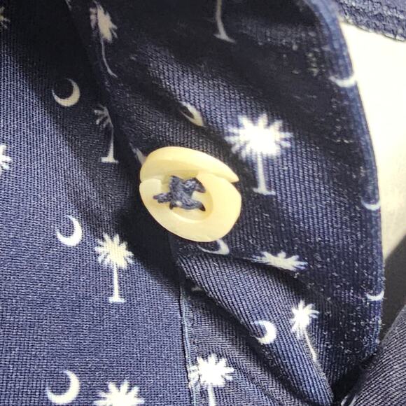 Rhoback The Palmetto South Carolina Golf Polo Short Navy Blue XL Performance - Picture 6 of 10